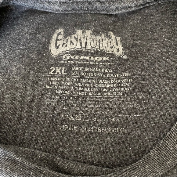 SOLD Gas Monkey Garage Men’s Gray Graphic Tee Shirt 2XL - Picture 4 of 6